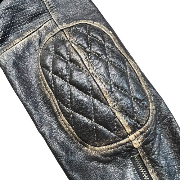 Custom Bilt Leather Motorcycle Jacket Padded with Liner Brown Size S - M * - Picture 15 of 16